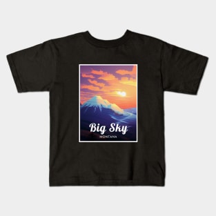 Big Sky Montana United States ski Kids T-Shirt